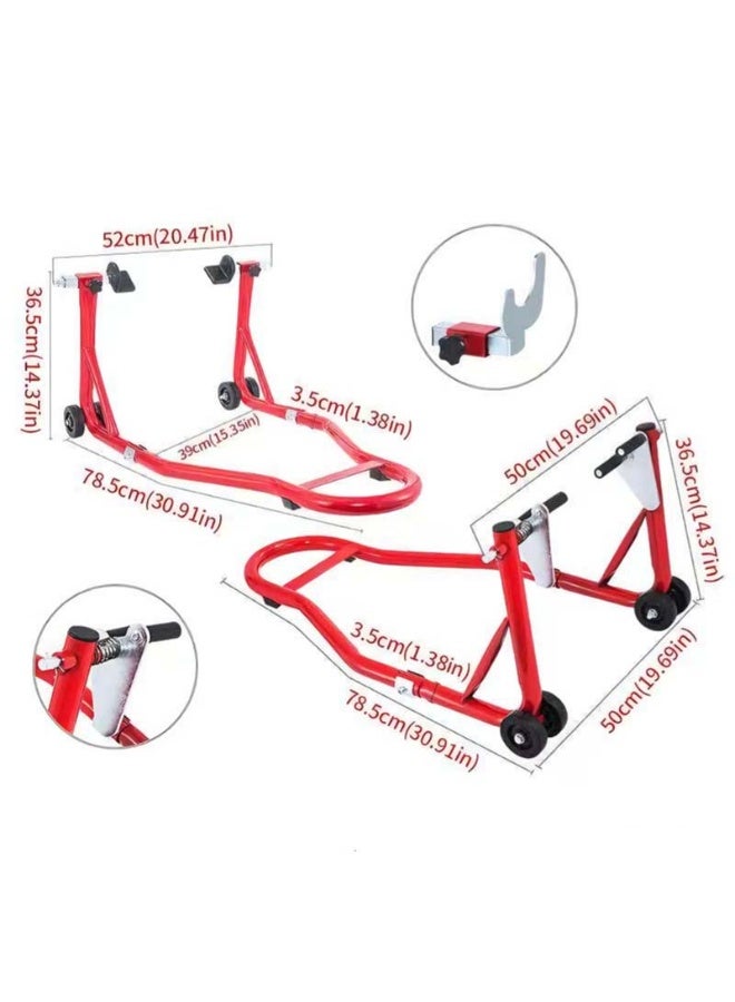 حامل رافعة العجلة الخلفية للدراجات النارية العالمي 850 رطلاً حامل سويينج آرم بادوكك حامل أحمر U+L - Image 2